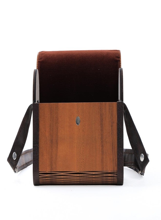 Ramview Stylish Fashionable Wooden Handbag with Detachable Strap Purse for Woman Rectangle Shape Wedding Party Ladies - Image 2
